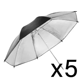 40" Black/Silver Reflector Umbrella For Studio Light Flash
