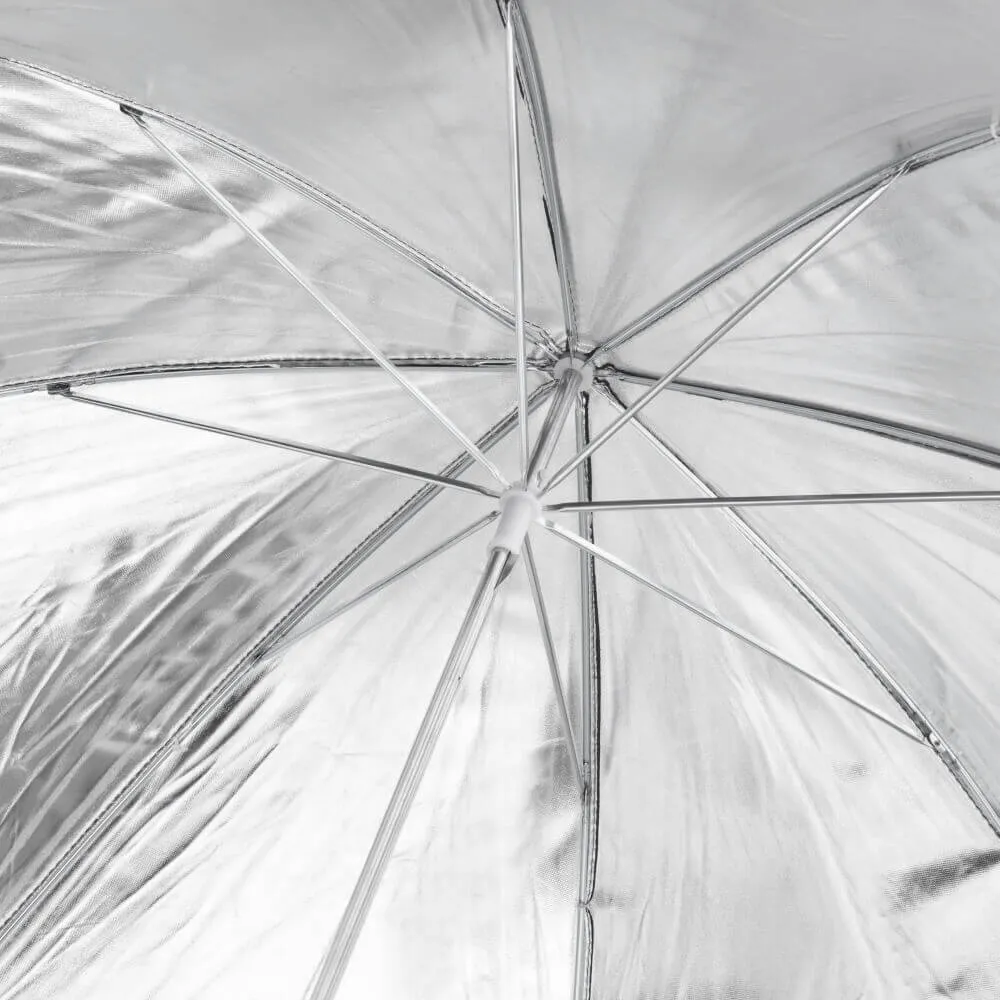 40" Black/Silver Reflector Umbrella For Studio Light Flash