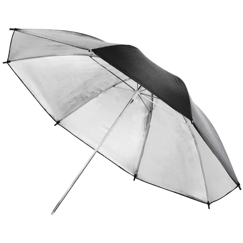40" Black/Silver Reflector Umbrella For Studio Light Flash