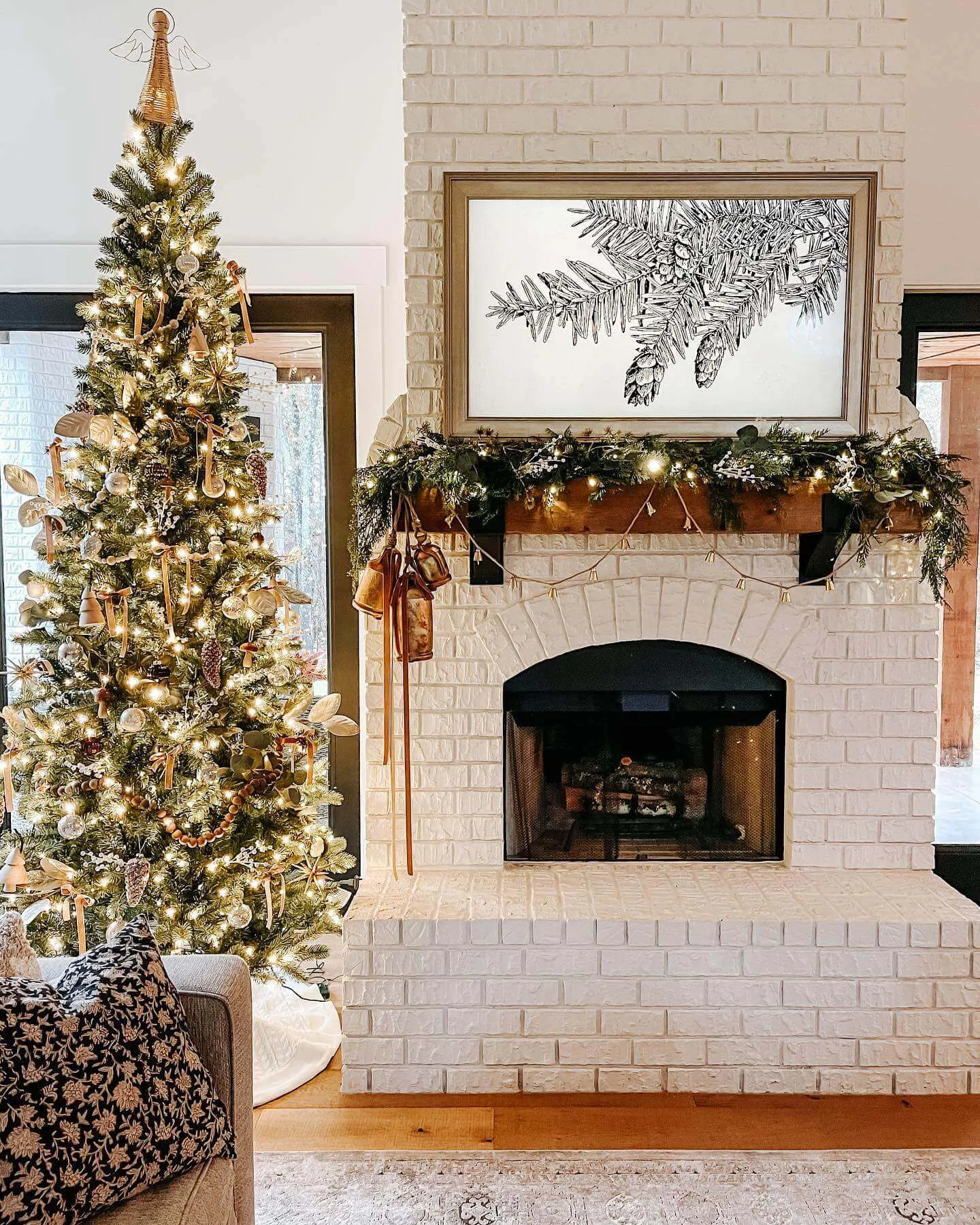 7.5' King Douglas Fir Slim Artificial Christmas Tree Unlit