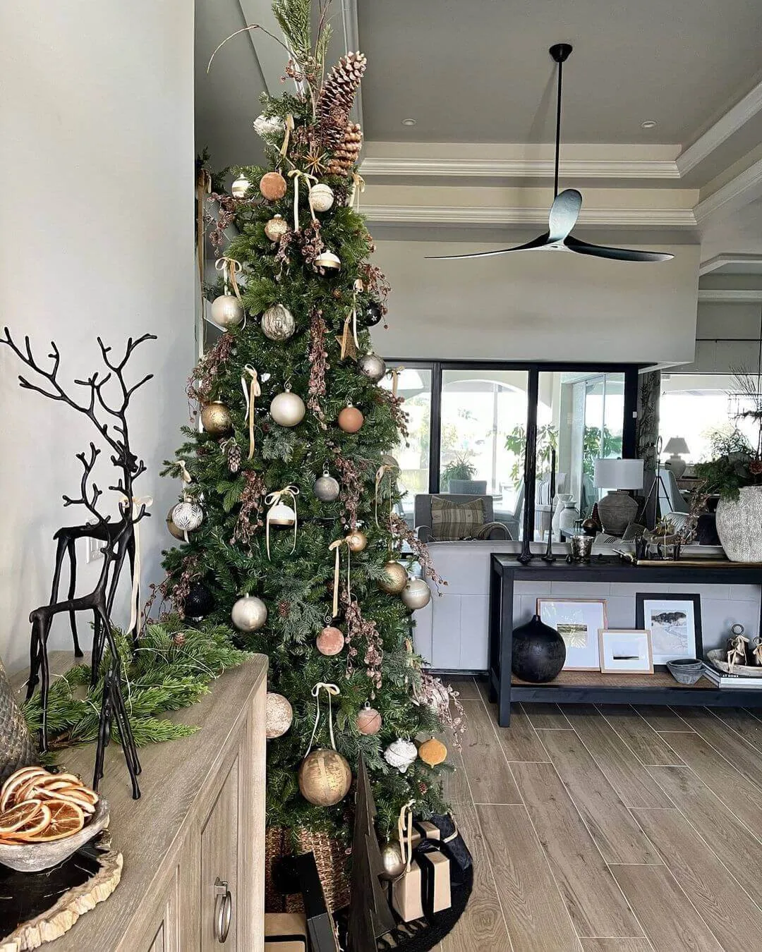 7.5' Yorkshire Fir Slim Tree with Warm White LED Lights - OPEN BOX - FINAL SALE