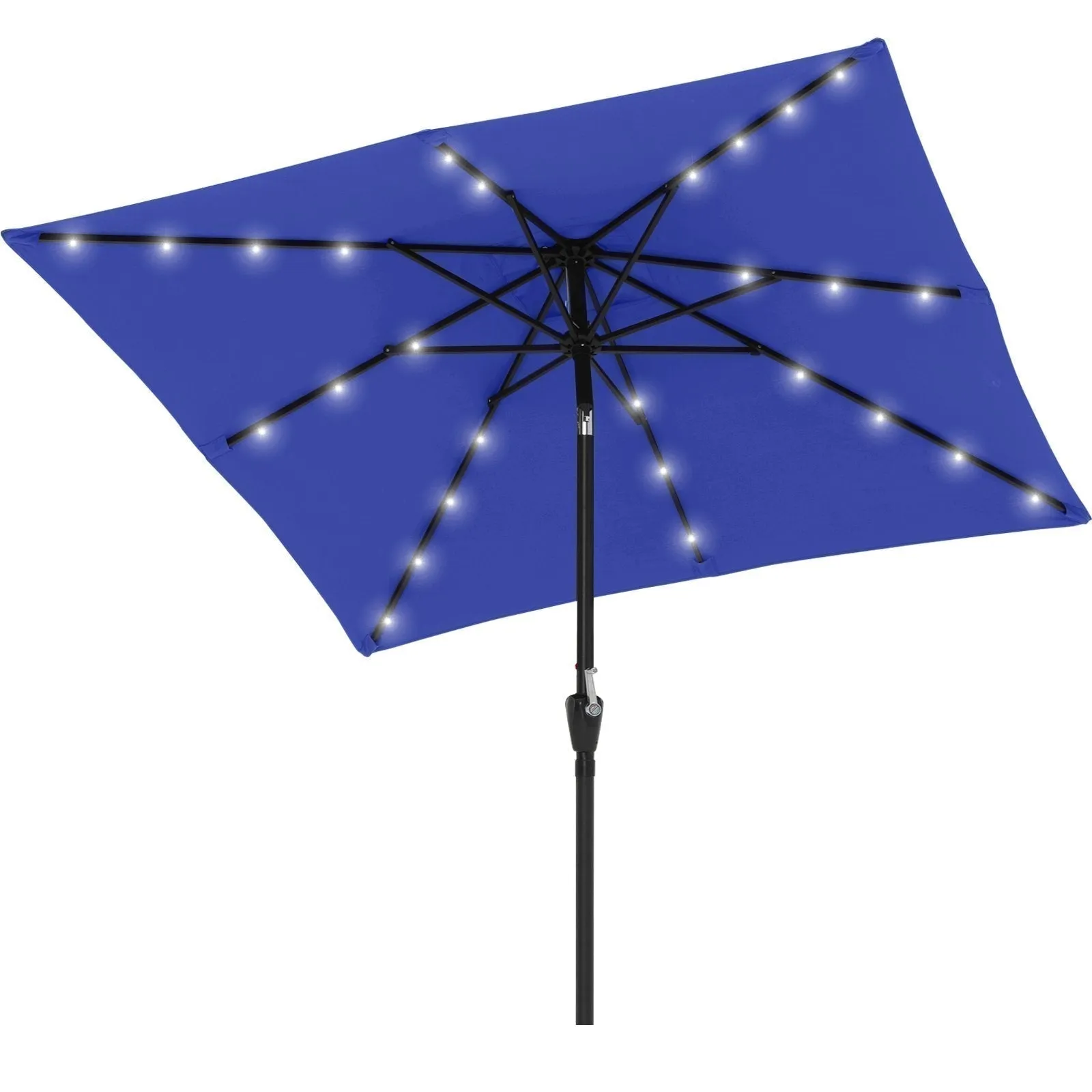 ABCCANOPY Outdoor Square Solar Powered Patio Umbrella with 28 LED Lights