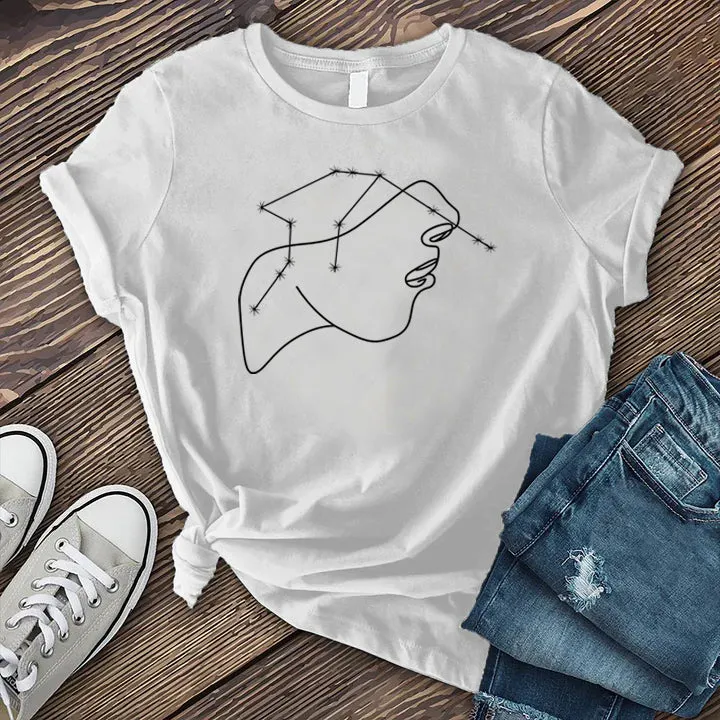 Abstract Aquarius Face T-shirt