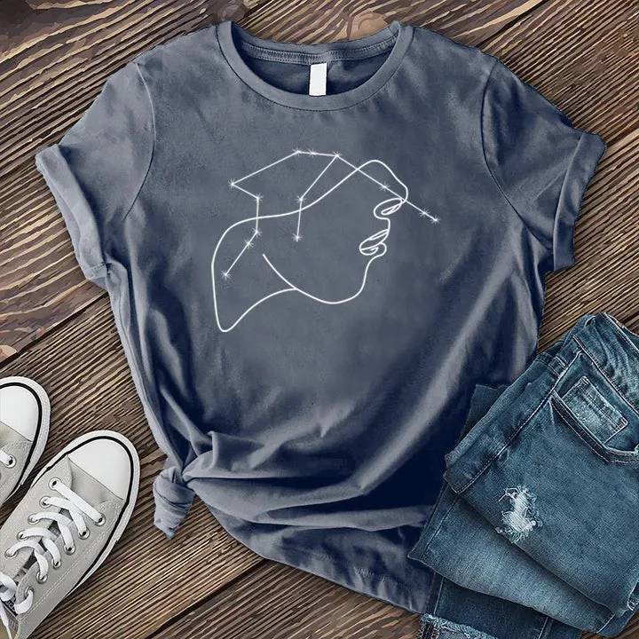 Abstract Aquarius Face T-shirt