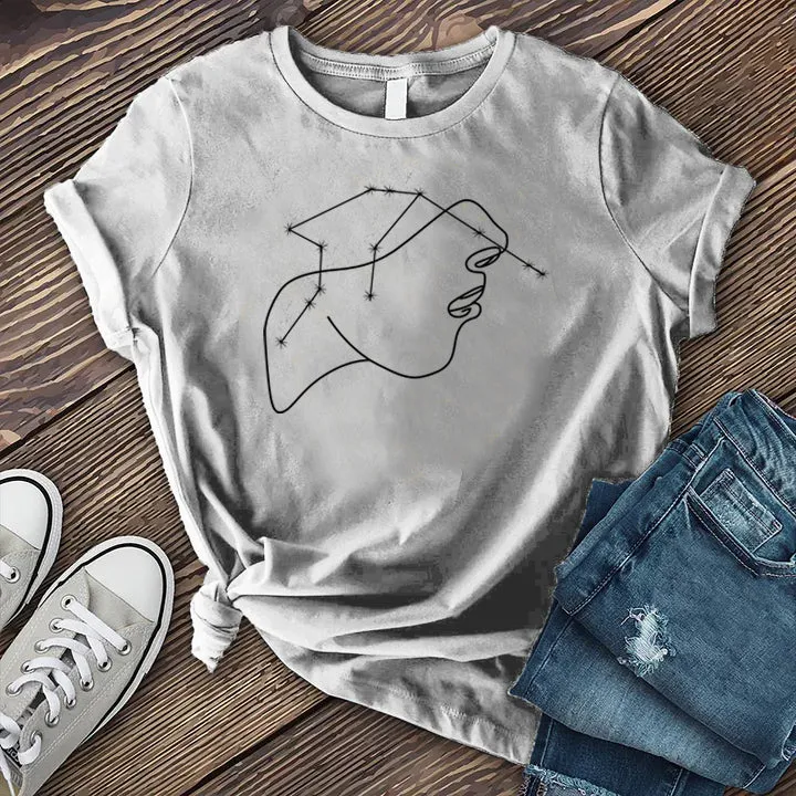 Abstract Aquarius Face T-shirt