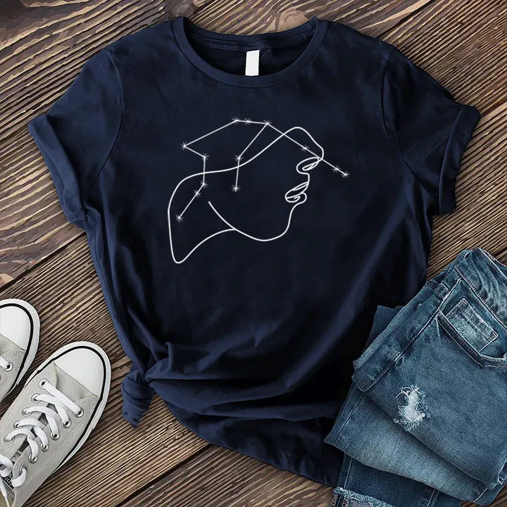 Abstract Aquarius Face T-shirt