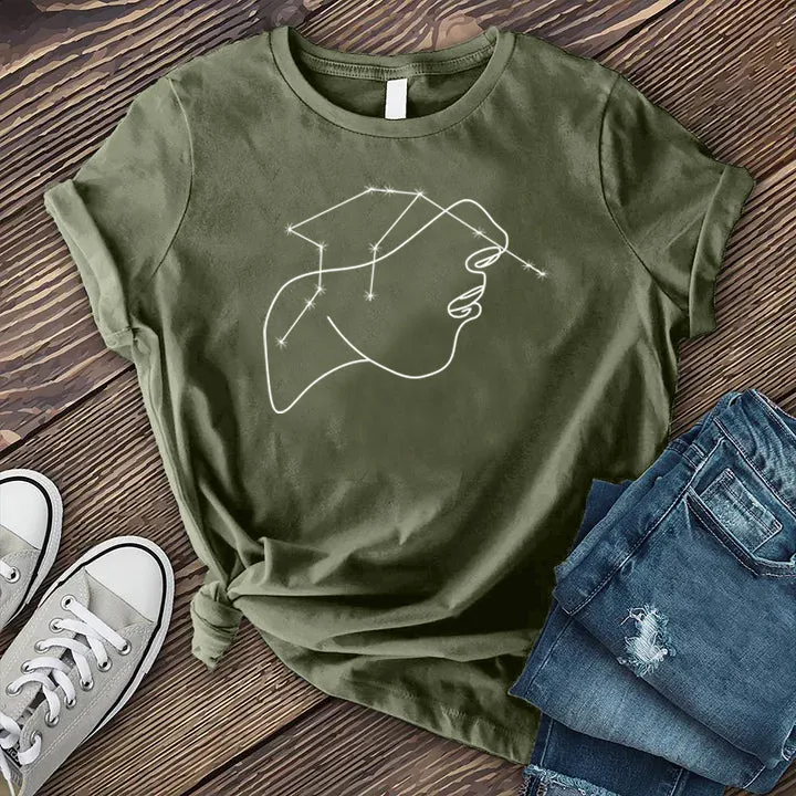 Abstract Aquarius Face T-shirt