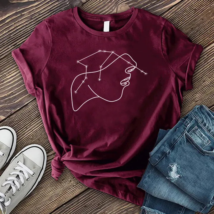 Abstract Aquarius Face T-shirt
