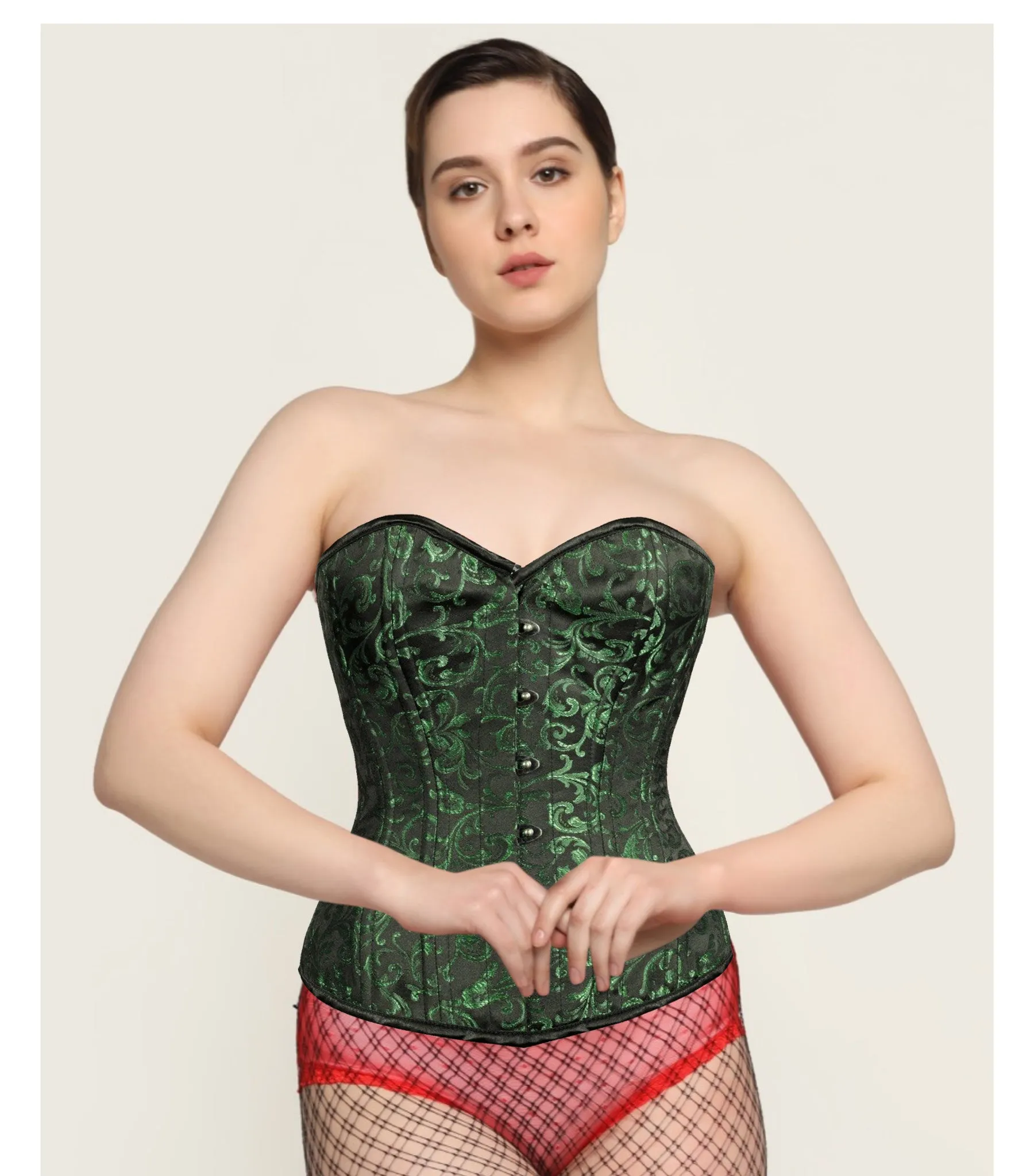 Affra Green Sweet Heart Overbust Corset