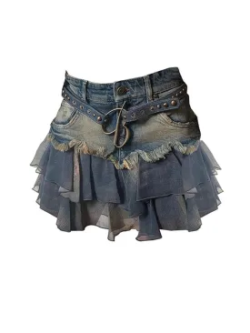 Aiertu Women Patchwork Skirt Vintage Y2k Summer Skirt Harajuku Korean Style Streetwear Elegant Fashion A-line Mini Skirt Pippie Clothes