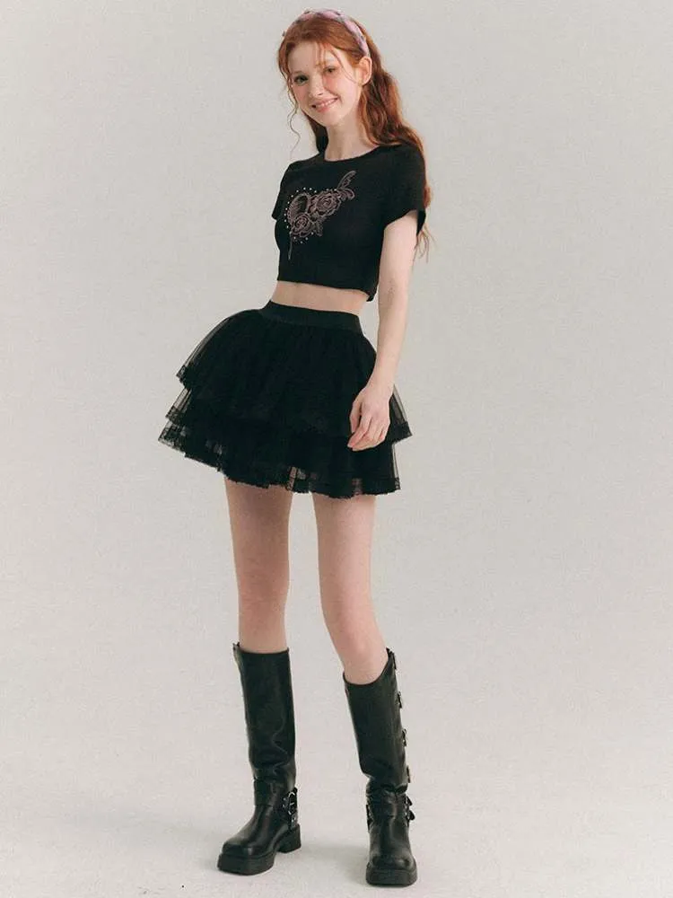 Airy Gauze Lace Ballet Tutu Skirt【s0000007382】