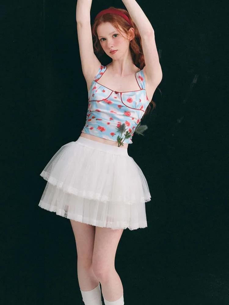 Airy Gauze Lace Ballet Tutu Skirt【s0000007382】