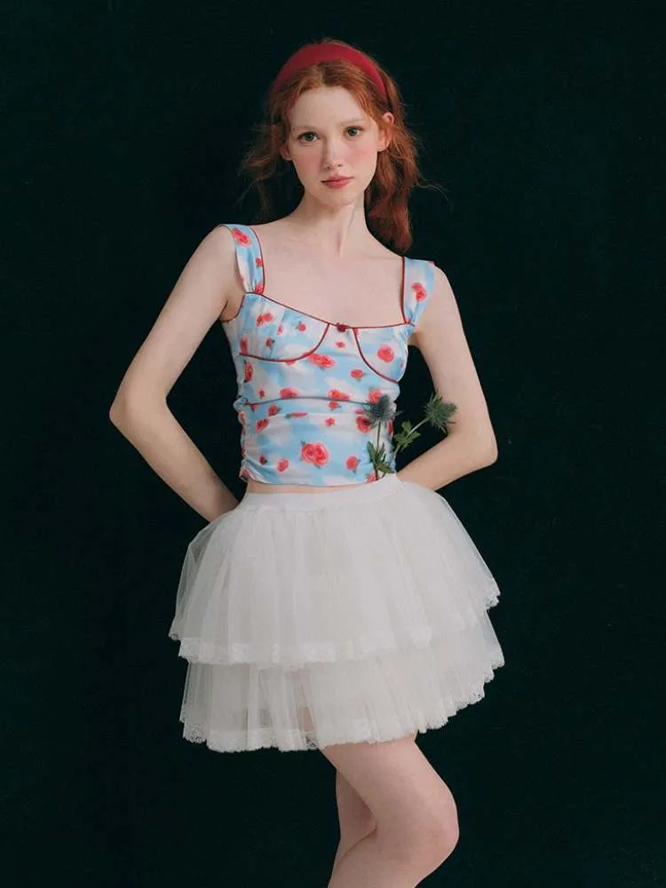 Airy Gauze Lace Ballet Tutu Skirt【s0000007382】