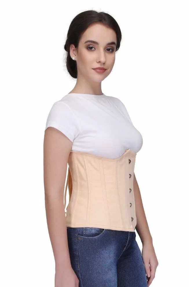 Authentic Steel Boned Waist Reducing Nude colour Underbust Corset