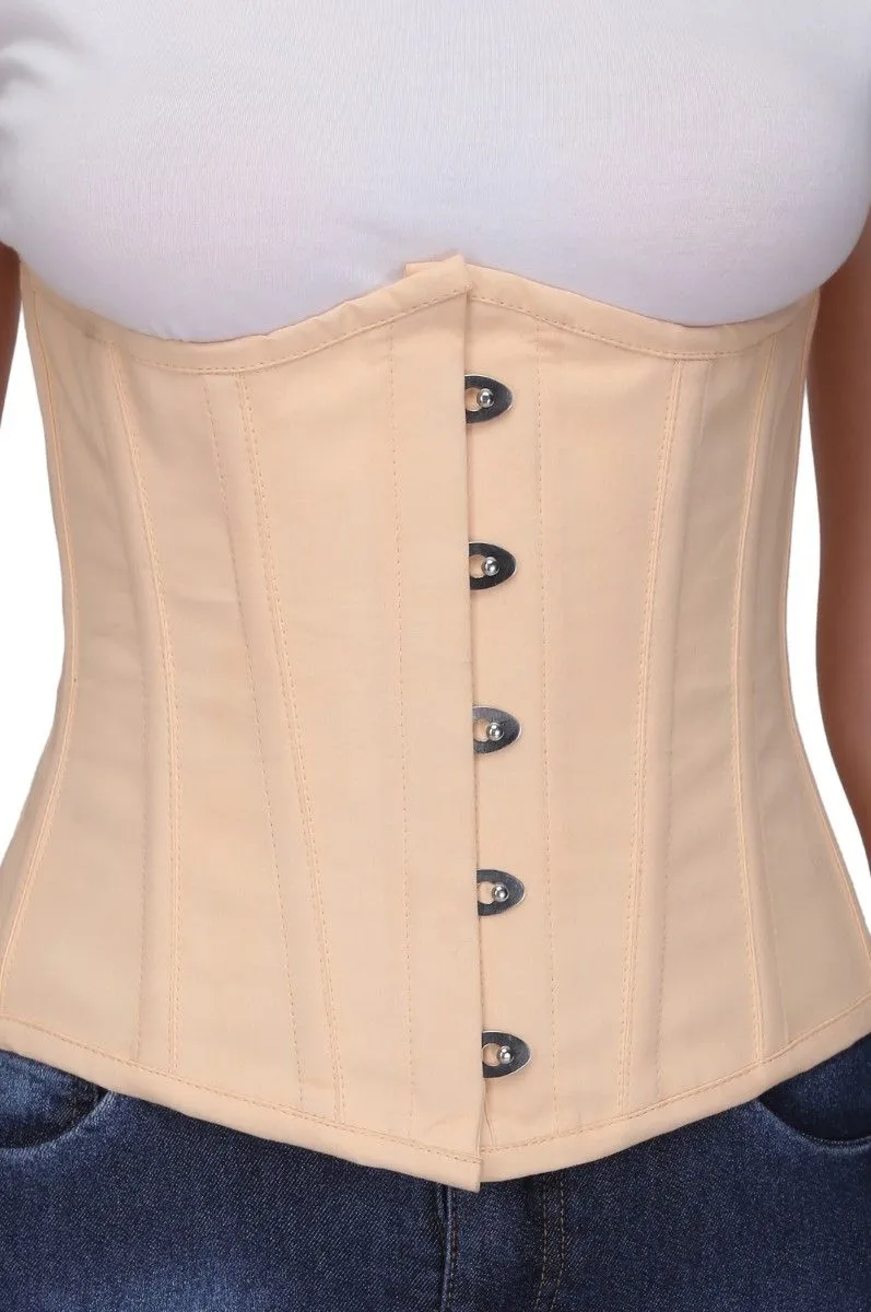 Authentic Steel Boned Waist Reducing Nude colour Underbust Corset