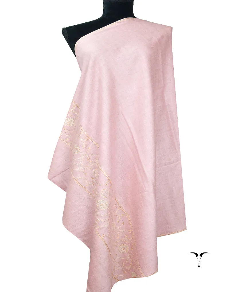 baby pink embroidery pashmina shawl 8126