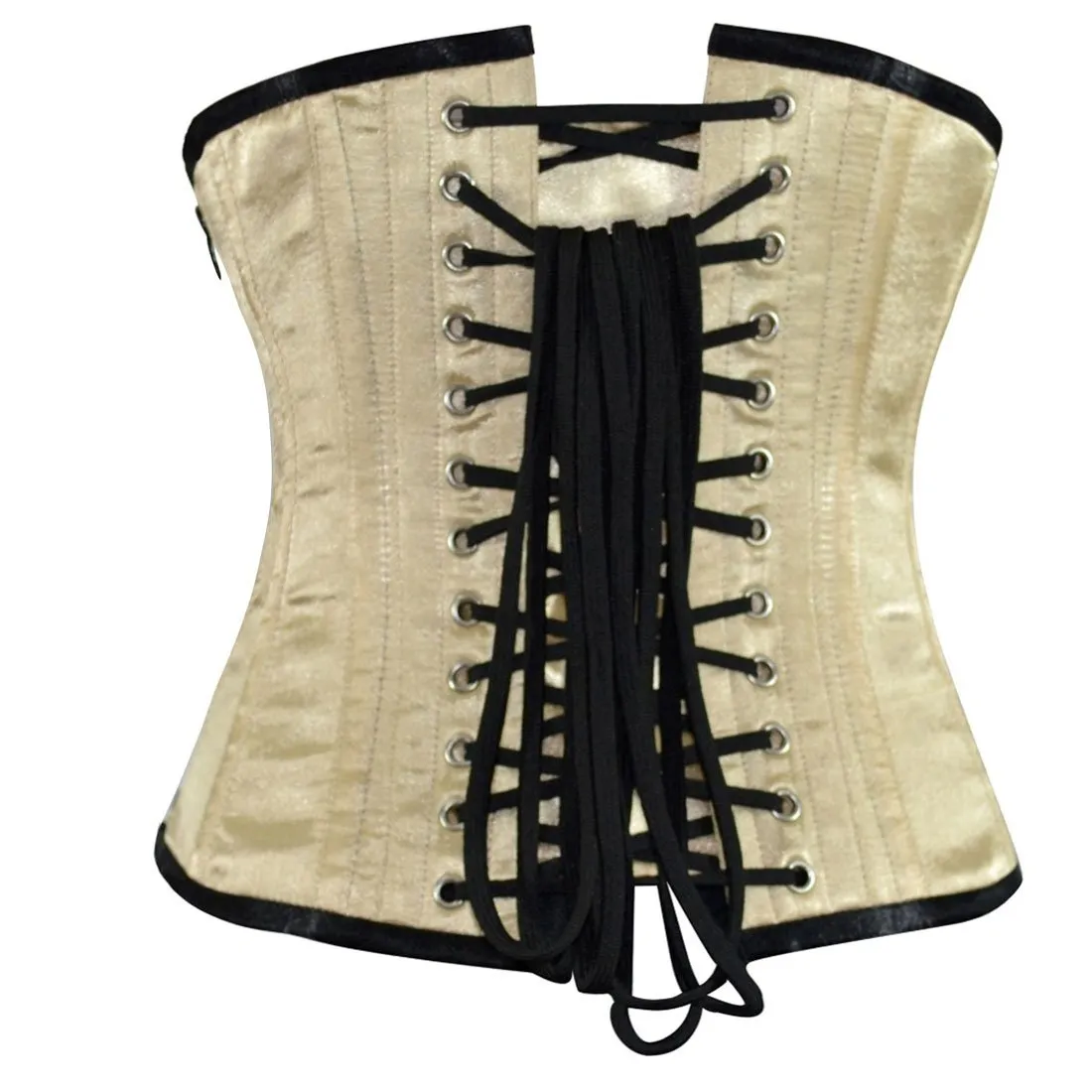 Beige Wanette Underbust Sequined Couture Corset