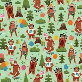 Bigfoot Party Birthday Gift Wrap