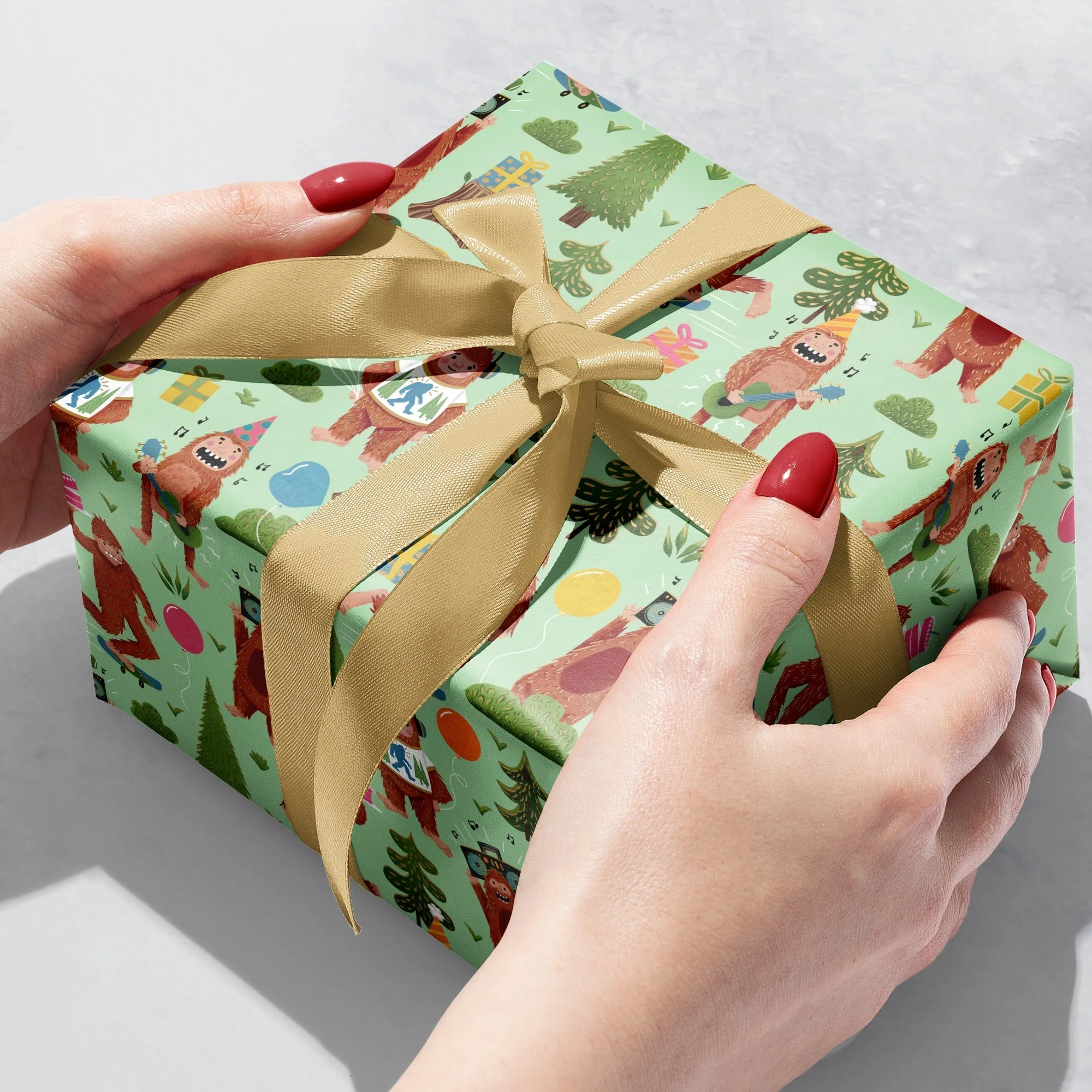 Bigfoot Party Birthday Gift Wrap
