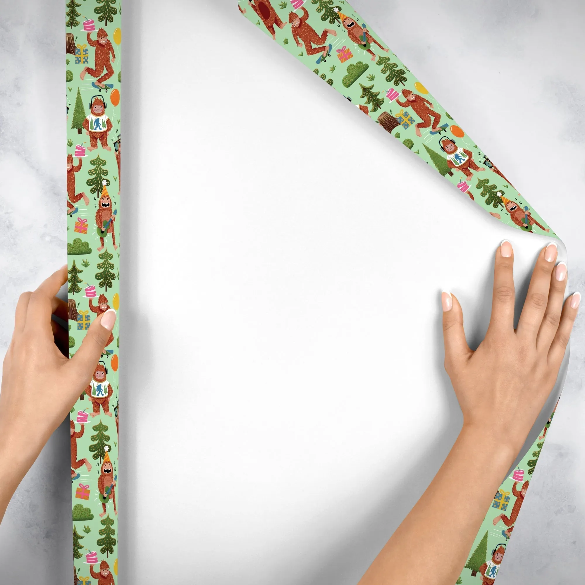 Bigfoot Party Birthday Gift Wrap
