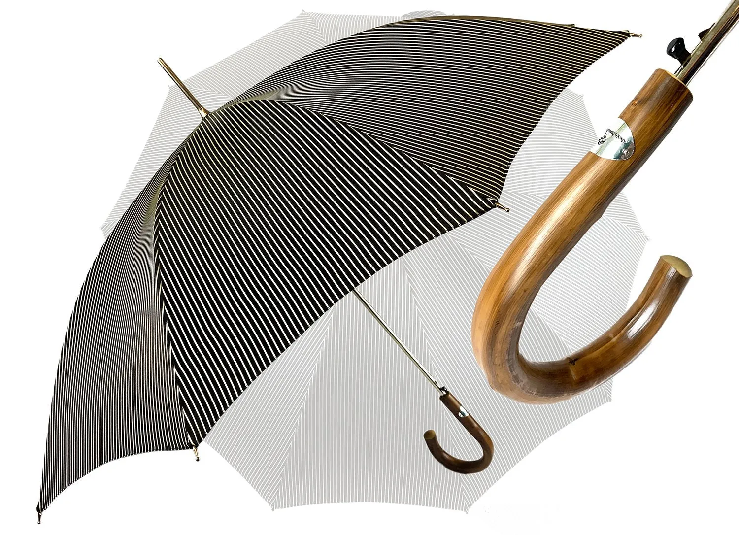 Black and White striped Classic Umbrella