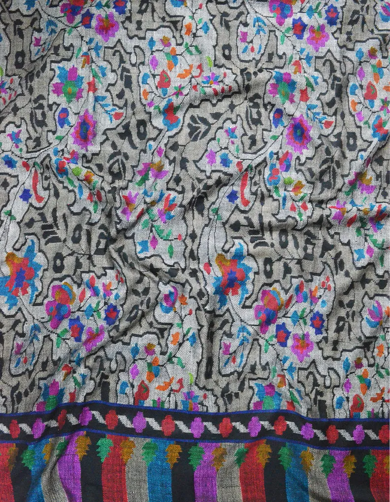 black  Kani Pashmina Shawl 6892