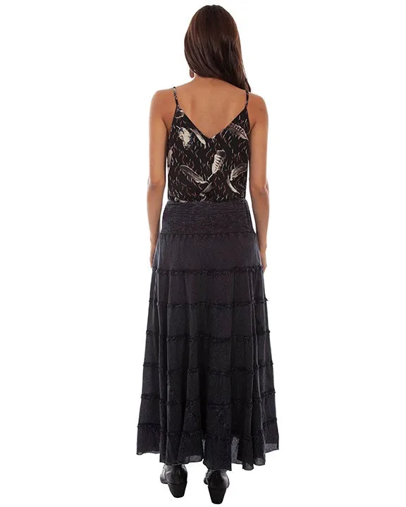BLACK PANEL SKIRT