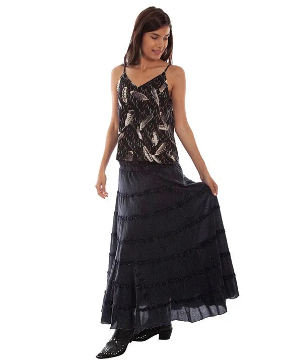 BLACK PANEL SKIRT