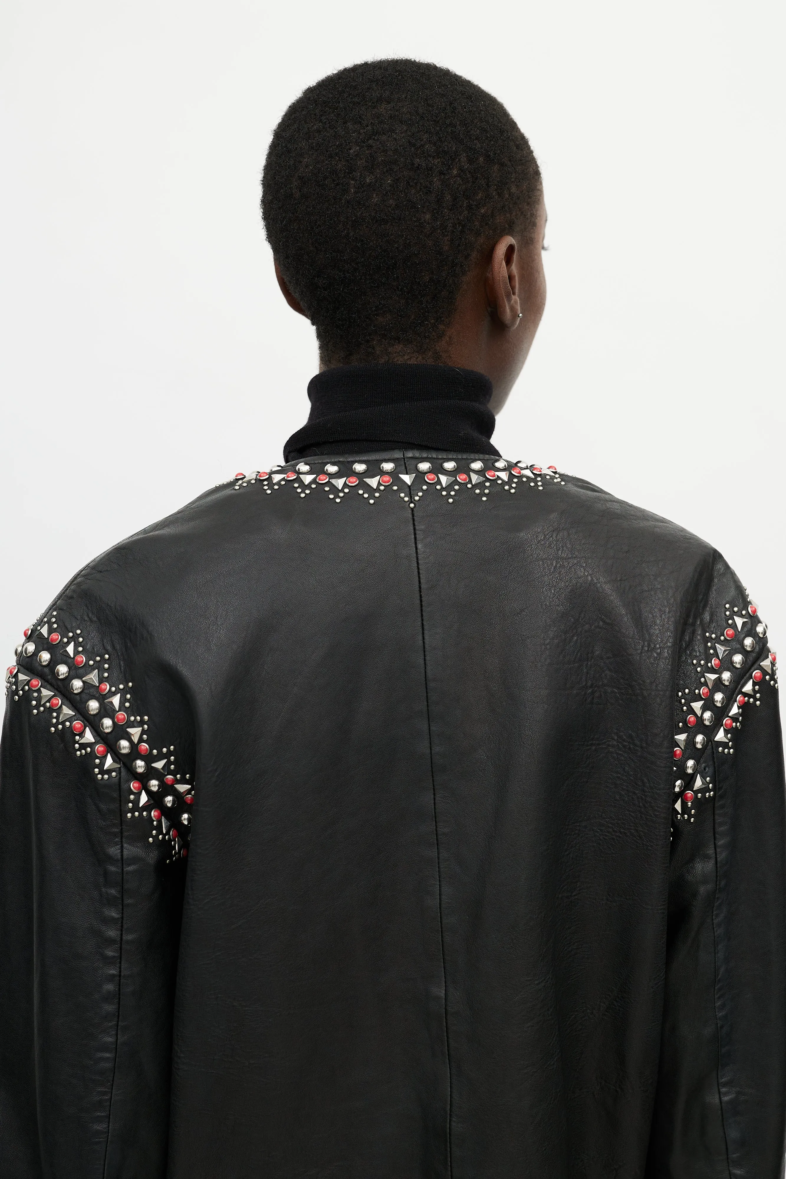Black Studded Leather Jacket