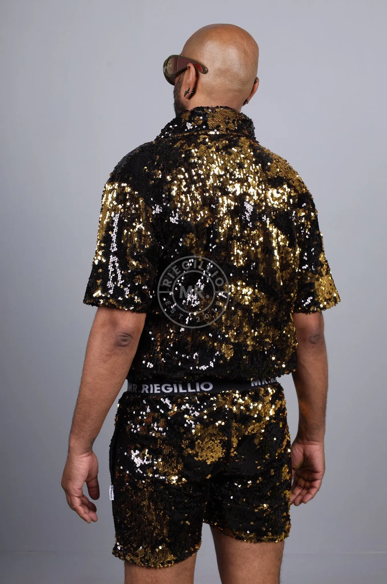 Black/Gold Sequin Shirt