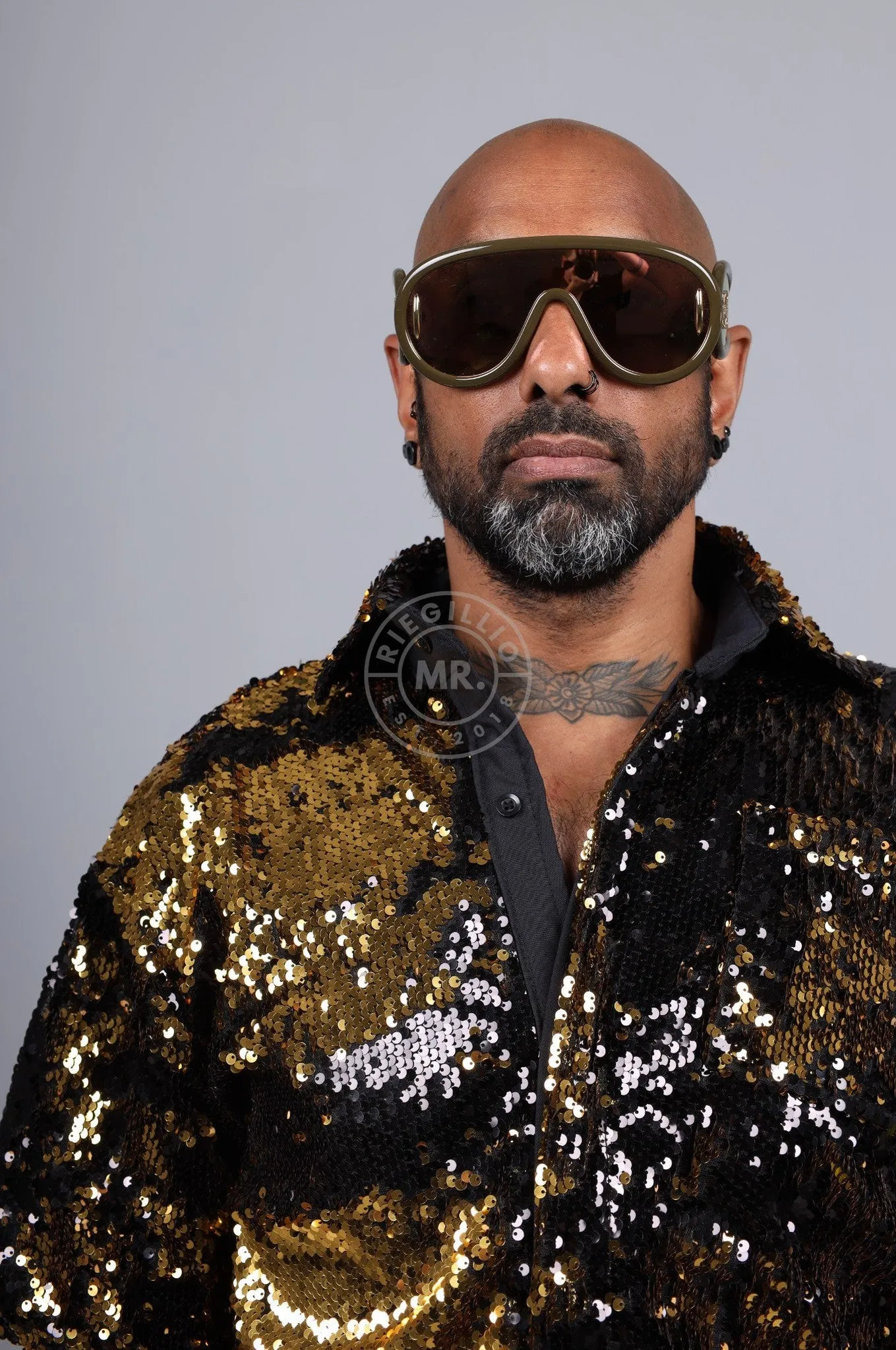 Black/Gold Sequin Shirt