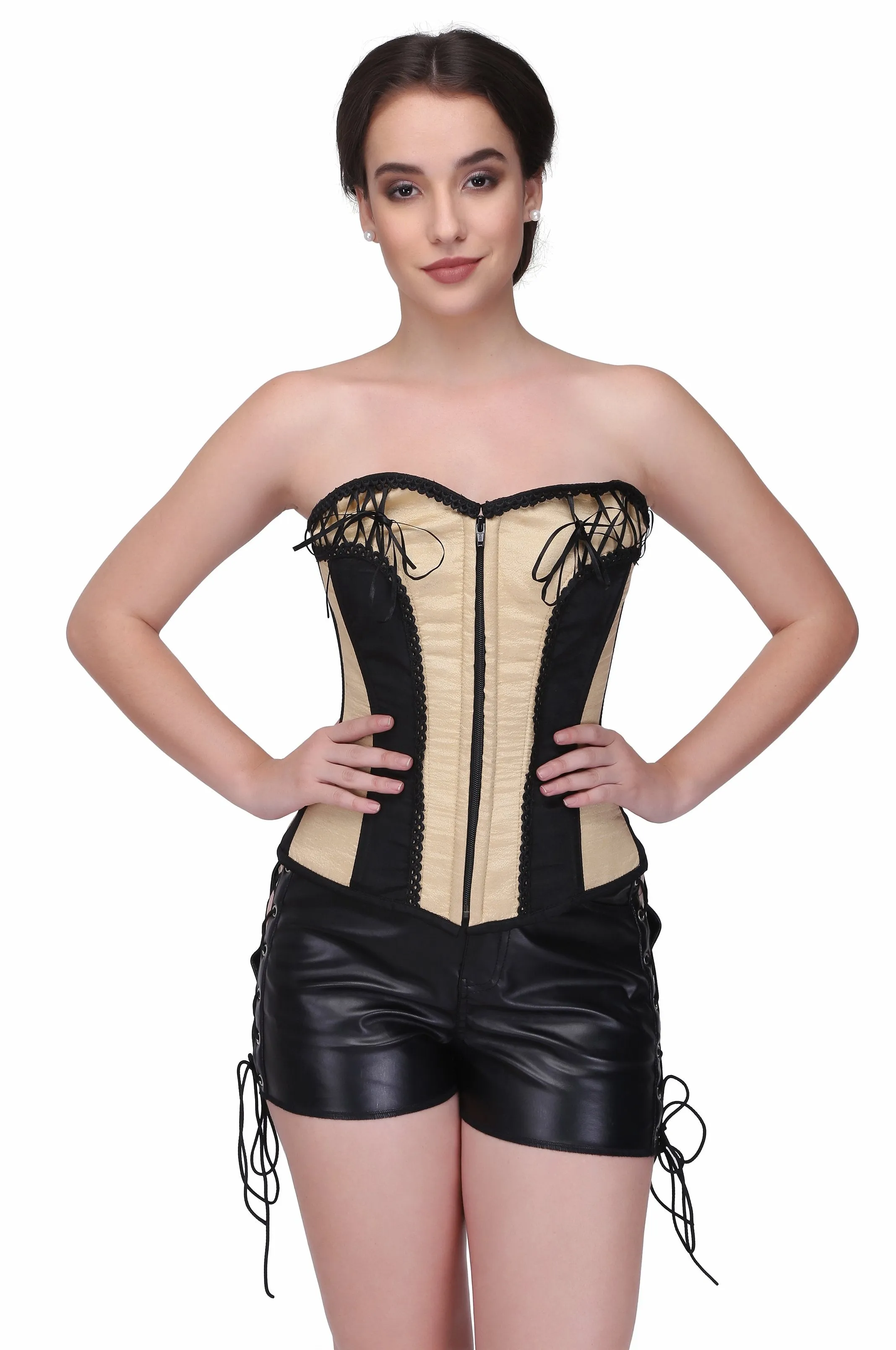 Black_Nude Fashion Overbust Corset