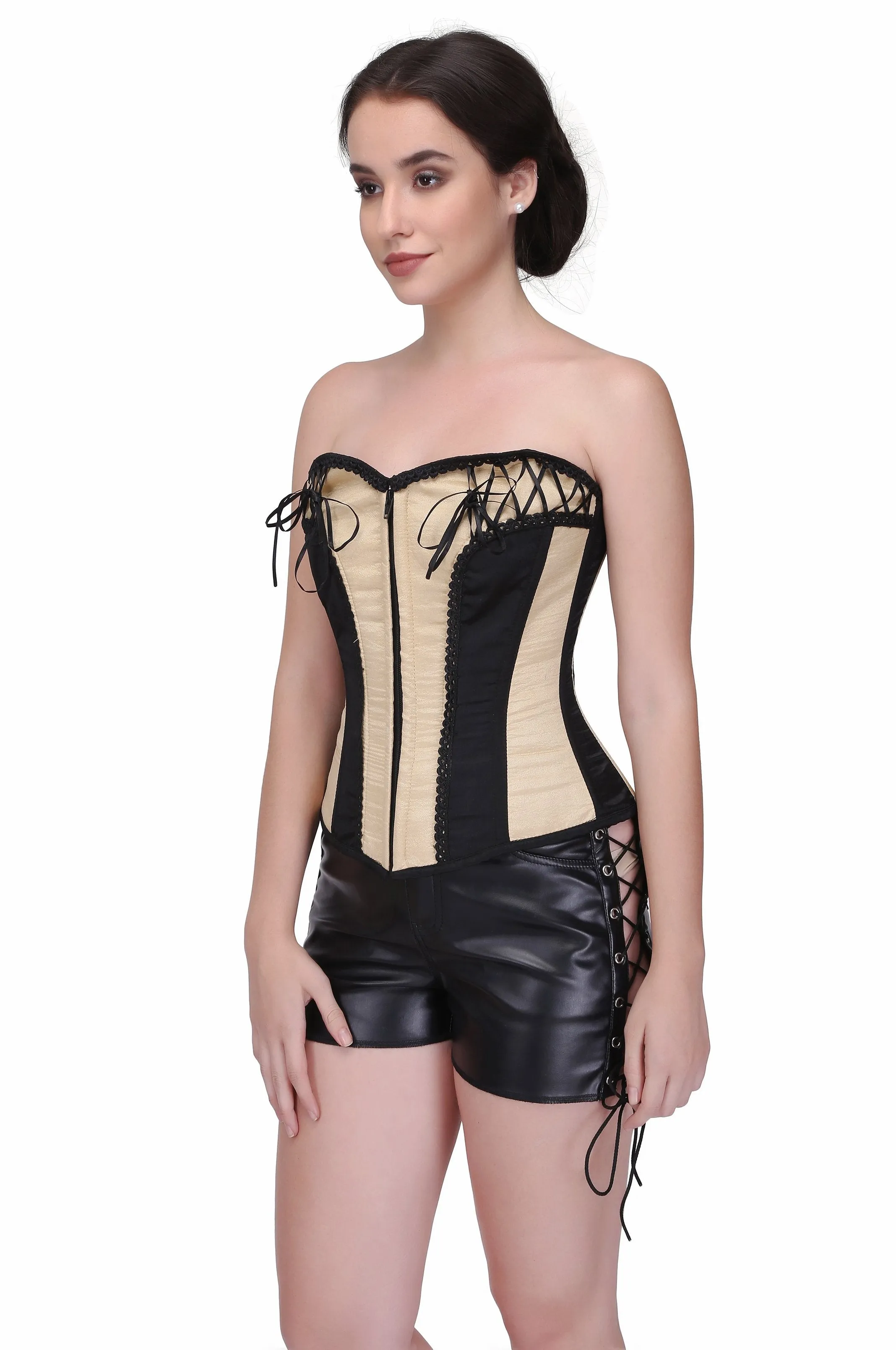 Black_Nude Fashion Overbust Corset
