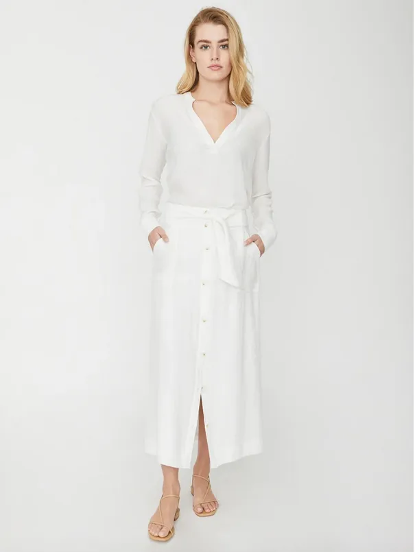 Brochu Walker - Carpi Skirt in Salt White