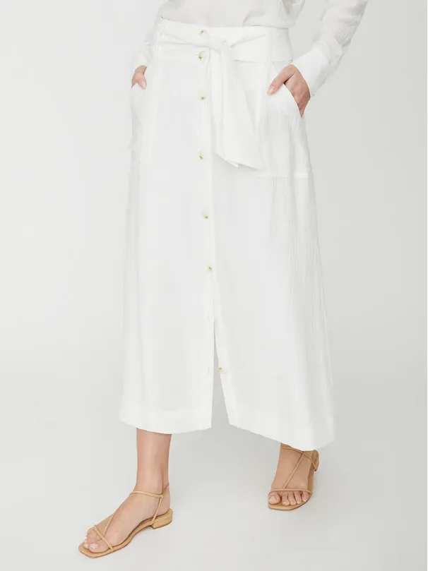Brochu Walker - Carpi Skirt in Salt White