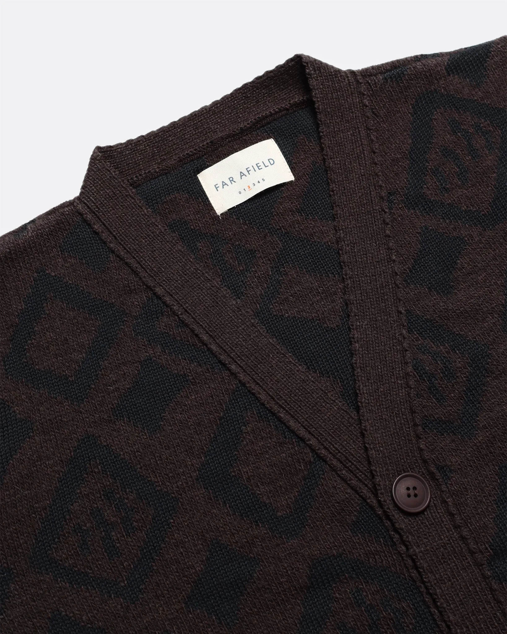 Buckley Cardigan - Brown / Black Geo Pattern