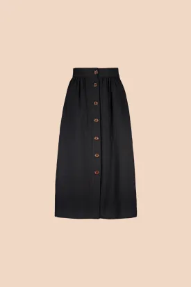 Button Skirt Black