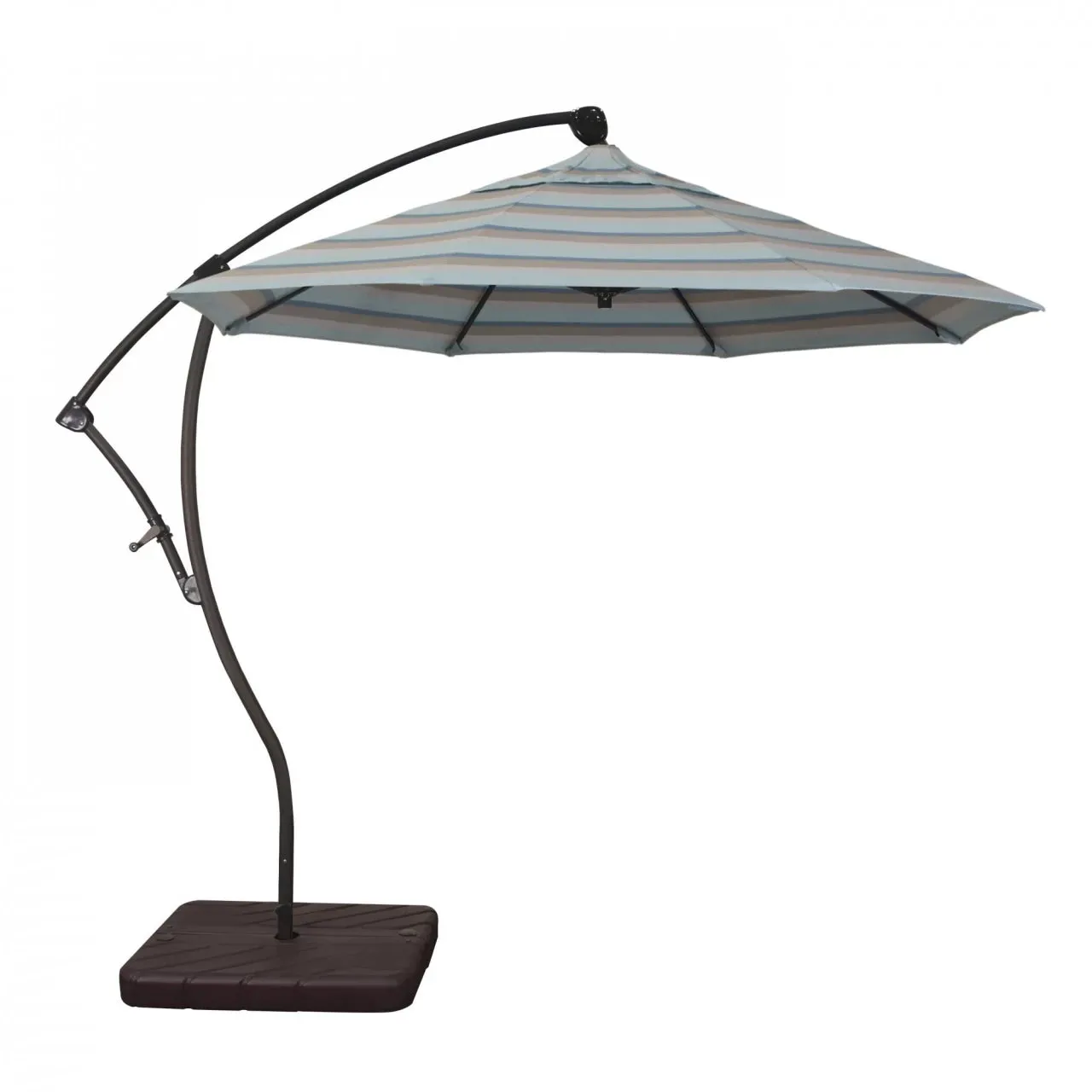 California Umbrella Bayside Series 9 ft Residential Cantilever Patio Umbrella - Durable Aluminum Construction with Crank Lift
