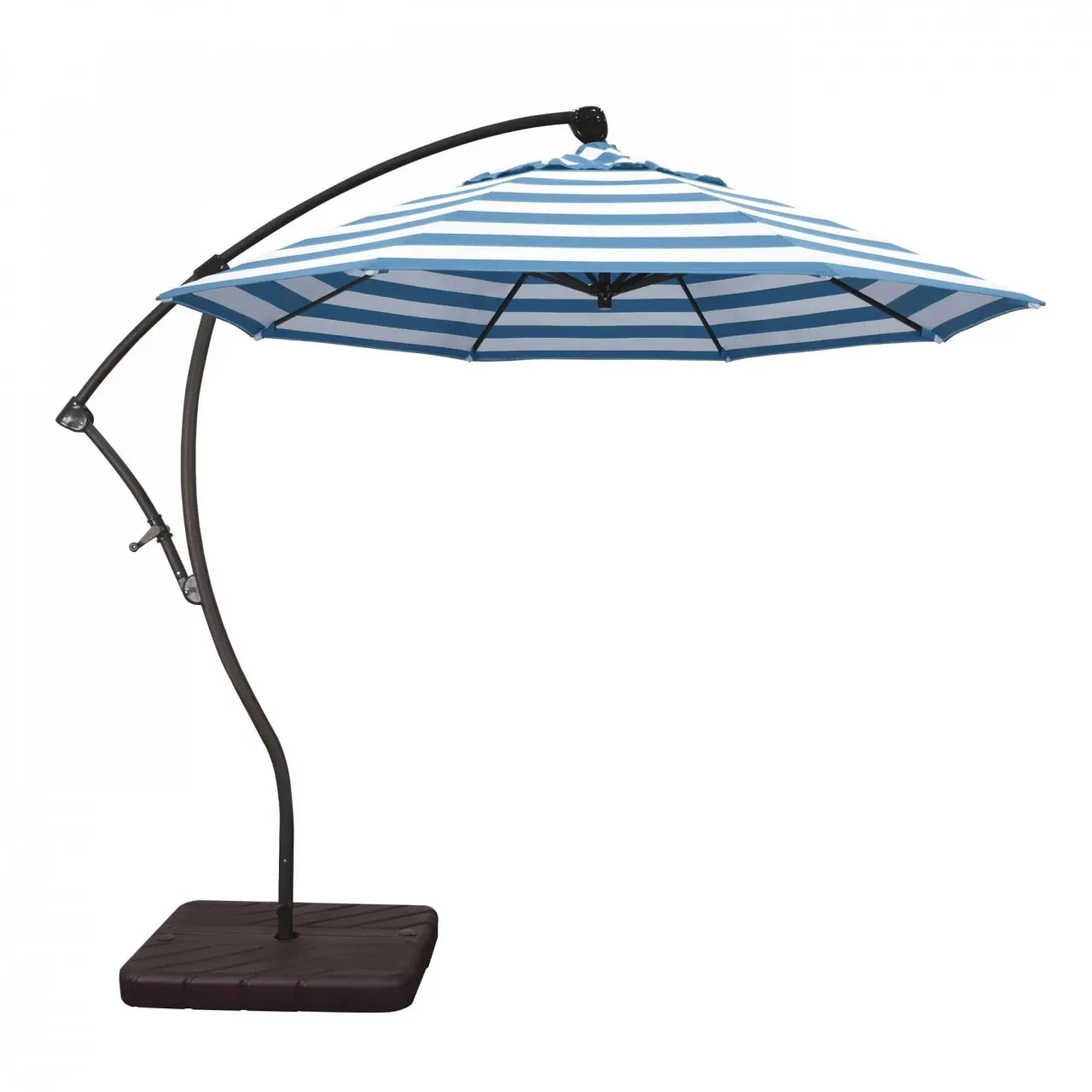 California Umbrella Bayside Series 9 ft Residential Cantilever Patio Umbrella - Durable Aluminum Construction with Crank Lift