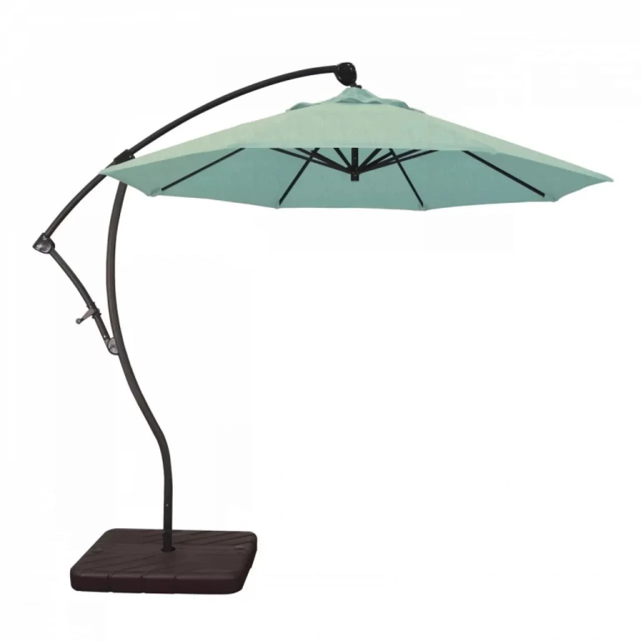 California Umbrella Bayside Series 9 ft Residential Cantilever Patio Umbrella - Durable Aluminum Construction with Crank Lift