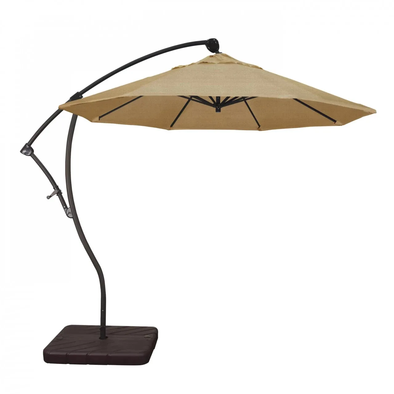 California Umbrella Bayside Series 9 ft Residential Cantilever Patio Umbrella - Durable Aluminum Construction with Crank Lift