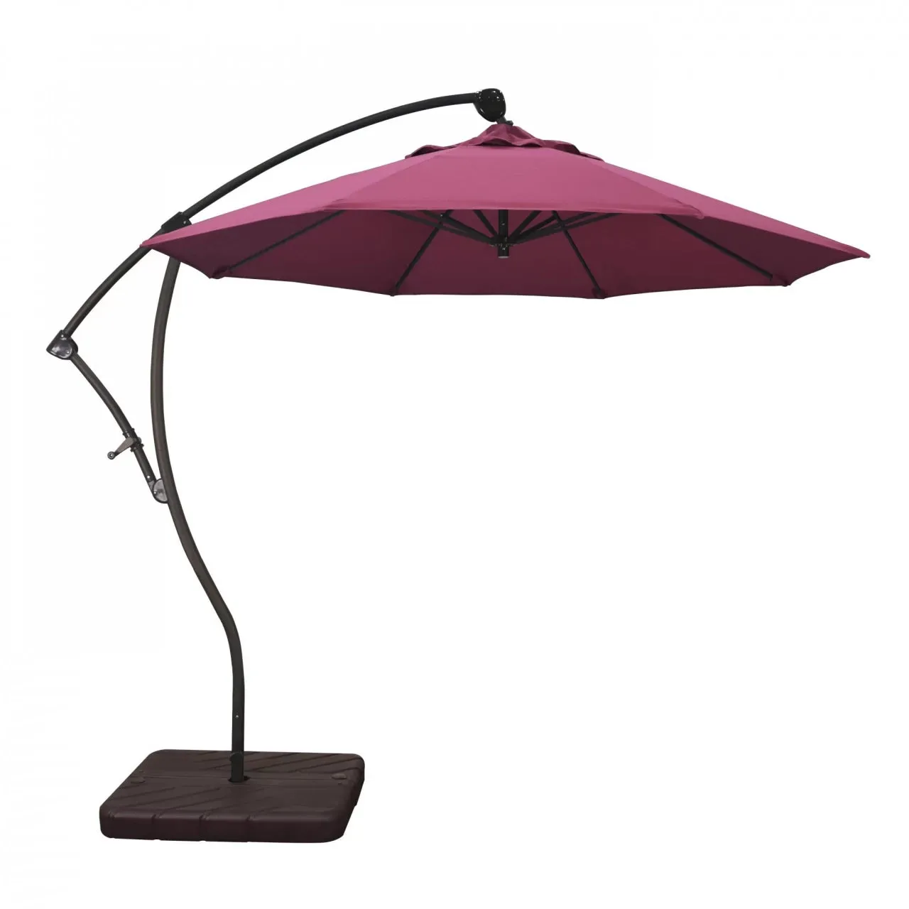 California Umbrella Bayside Series 9 ft Residential Cantilever Patio Umbrella - Durable Aluminum Construction with Crank Lift