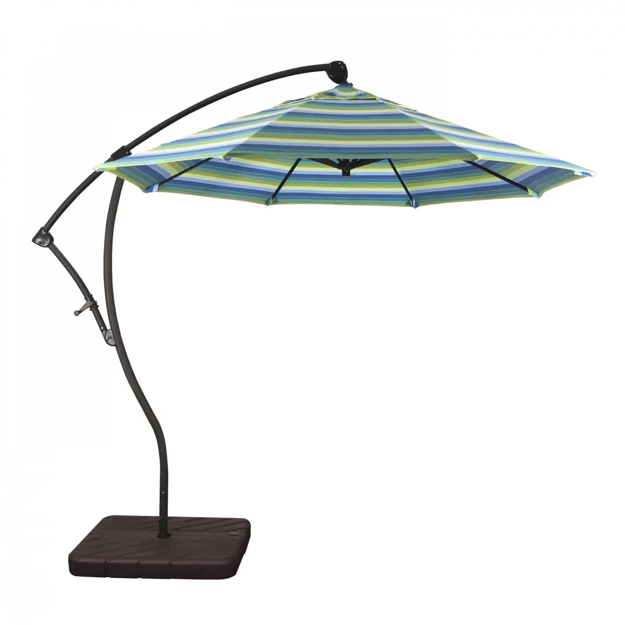 California Umbrella Bayside Series 9 ft Residential Cantilever Patio Umbrella - Durable Aluminum Construction with Crank Lift