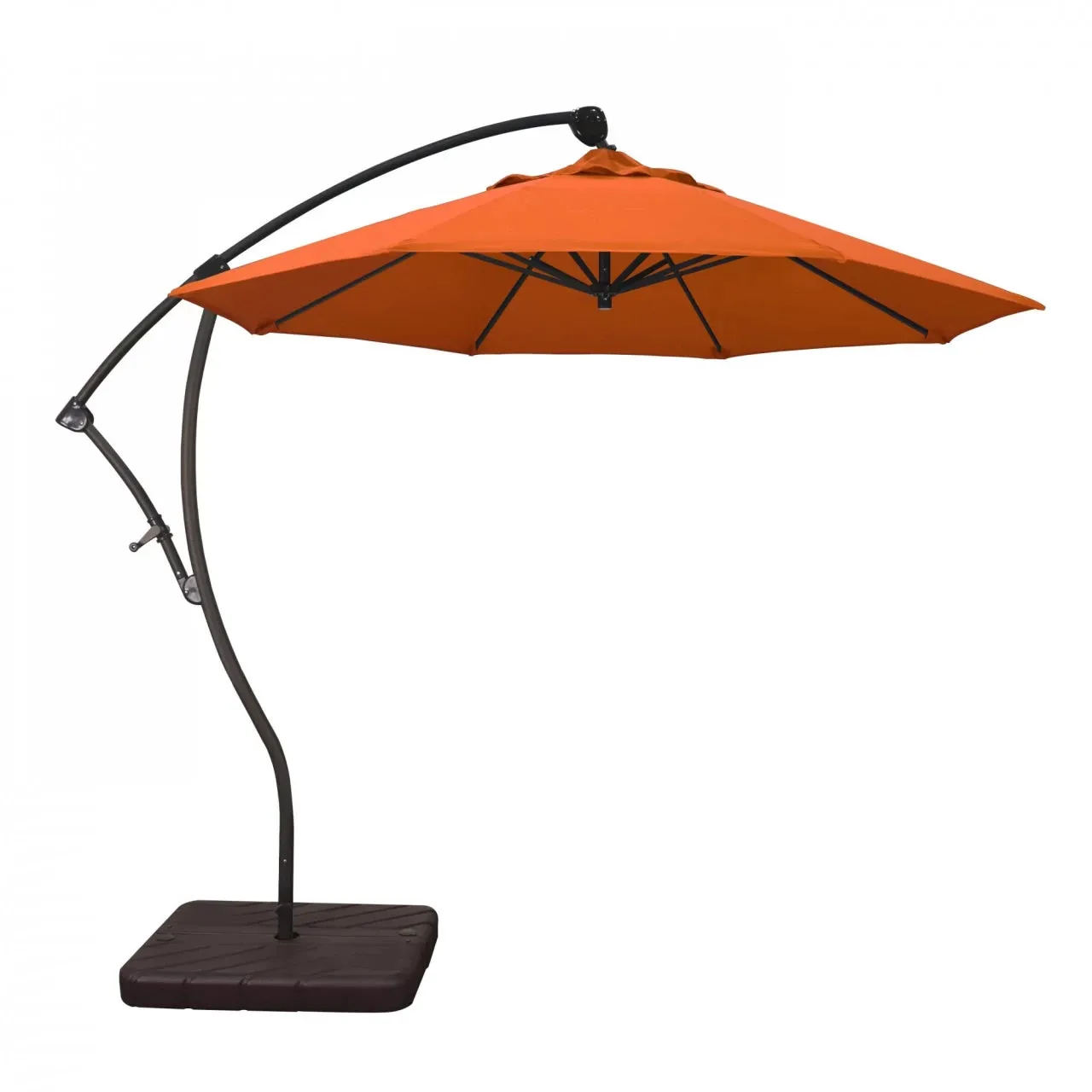 California Umbrella Bayside Series 9 ft Residential Cantilever Patio Umbrella - Durable Aluminum Construction with Crank Lift
