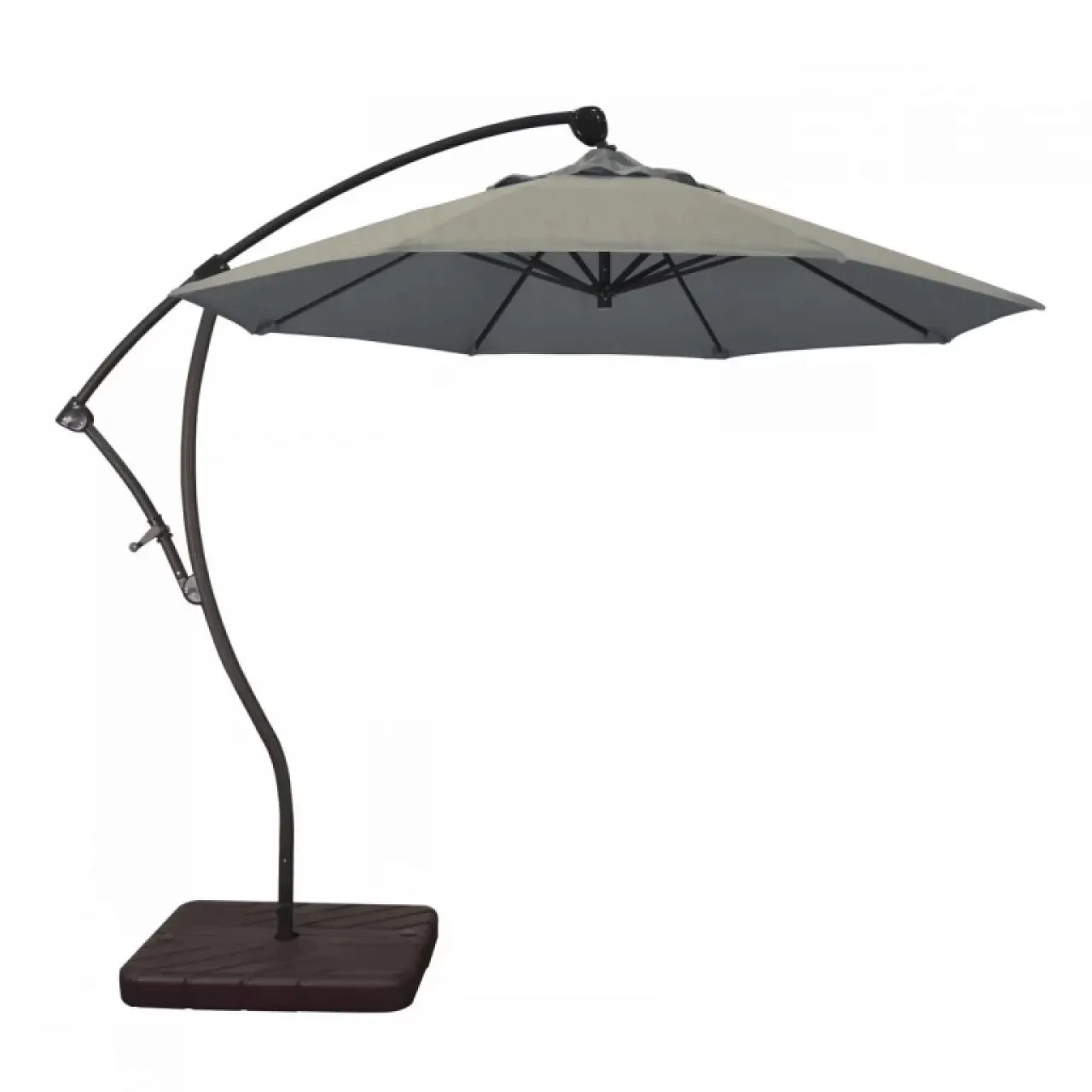 California Umbrella Bayside Series 9 ft Residential Cantilever Patio Umbrella - Durable Aluminum Construction with Crank Lift