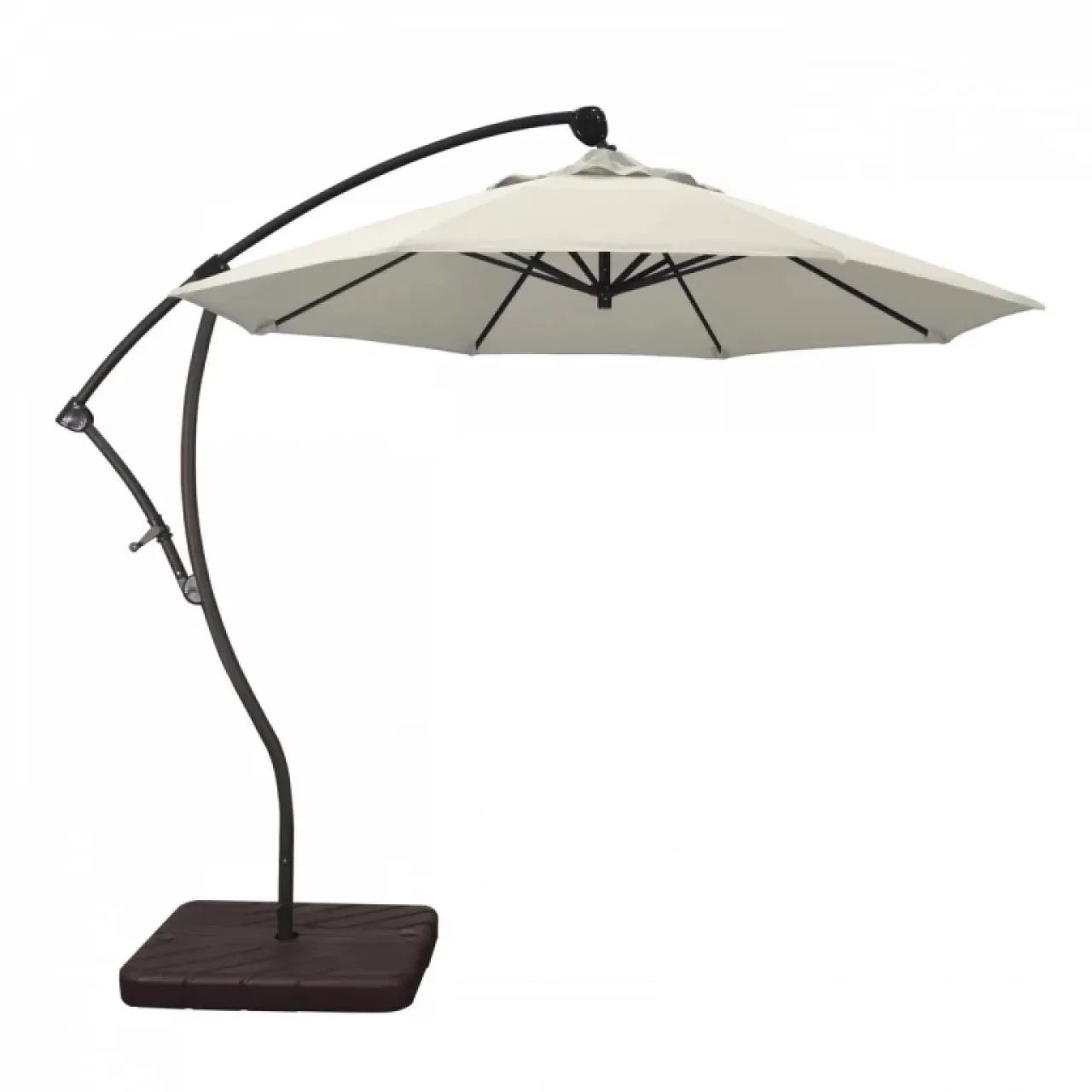 California Umbrella Bayside Series 9 ft Residential Cantilever Patio Umbrella - Durable Aluminum Construction with Crank Lift