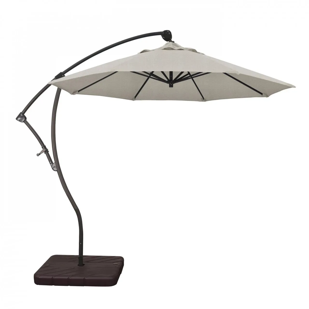 California Umbrella Bayside Series 9 ft Residential Cantilever Patio Umbrella - Durable Aluminum Construction with Crank Lift