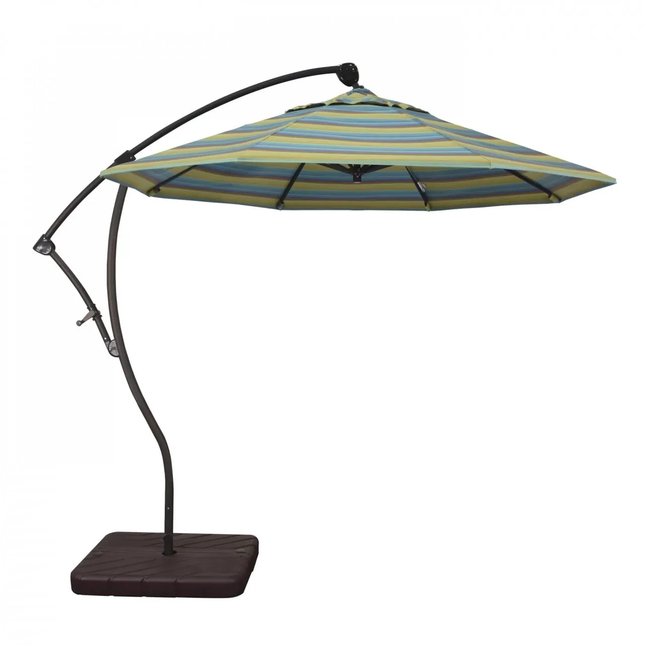California Umbrella Bayside Series 9 ft Residential Cantilever Patio Umbrella - Durable Aluminum Construction with Crank Lift