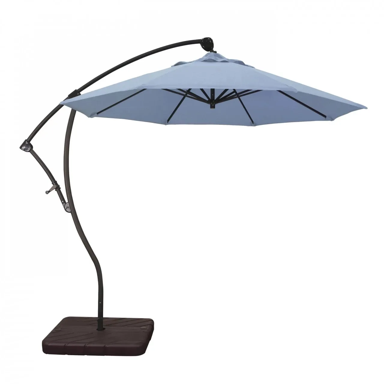 California Umbrella Bayside Series 9 ft Residential Cantilever Patio Umbrella - Durable Aluminum Construction with Crank Lift