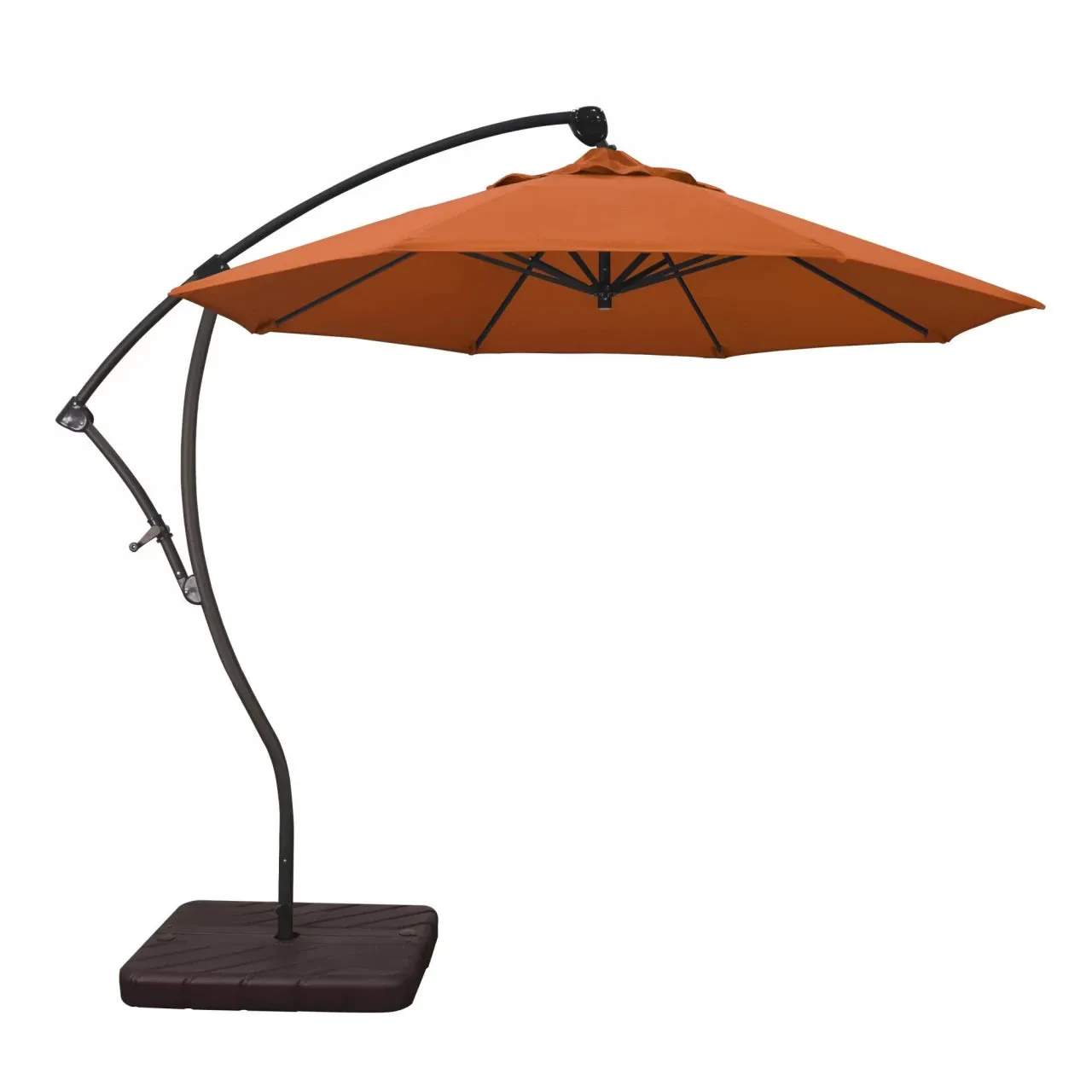 California Umbrella Bayside Series 9 ft Residential Cantilever Patio Umbrella - Durable Aluminum Construction with Crank Lift